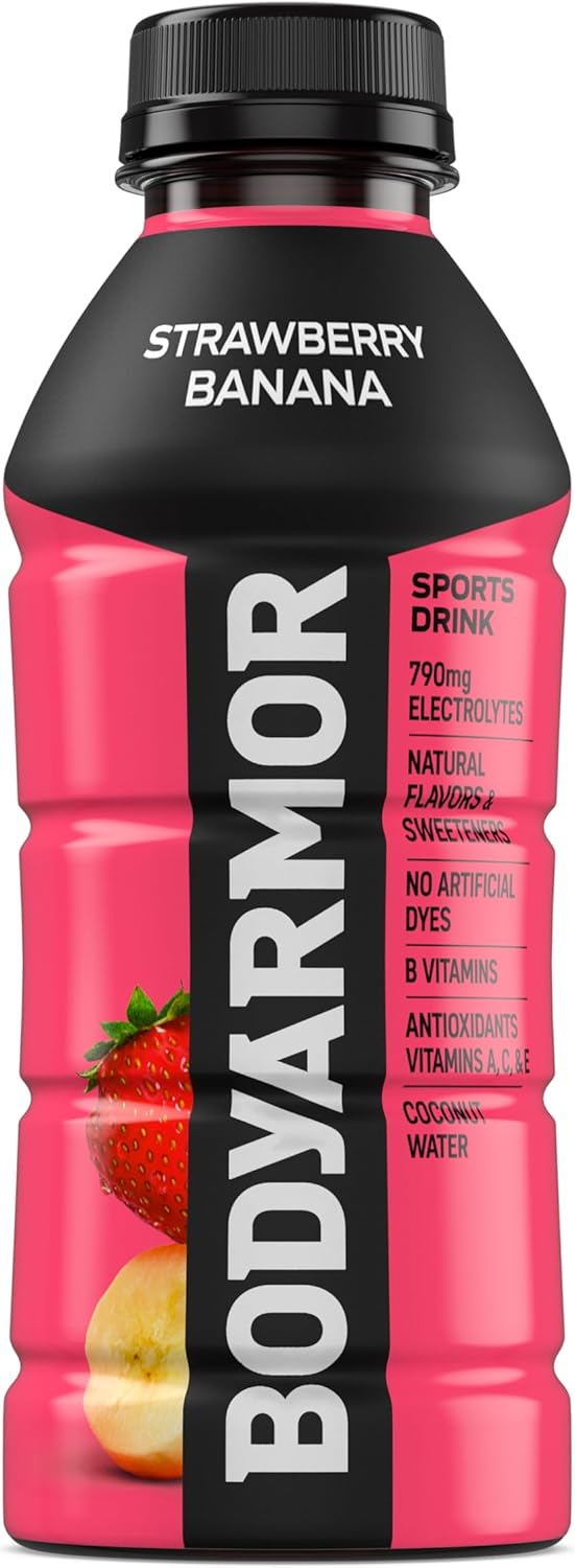 BODYARMOR Sports Drink Strawberry Banana – Focus-Supporting Hydration for Home Office and Commute