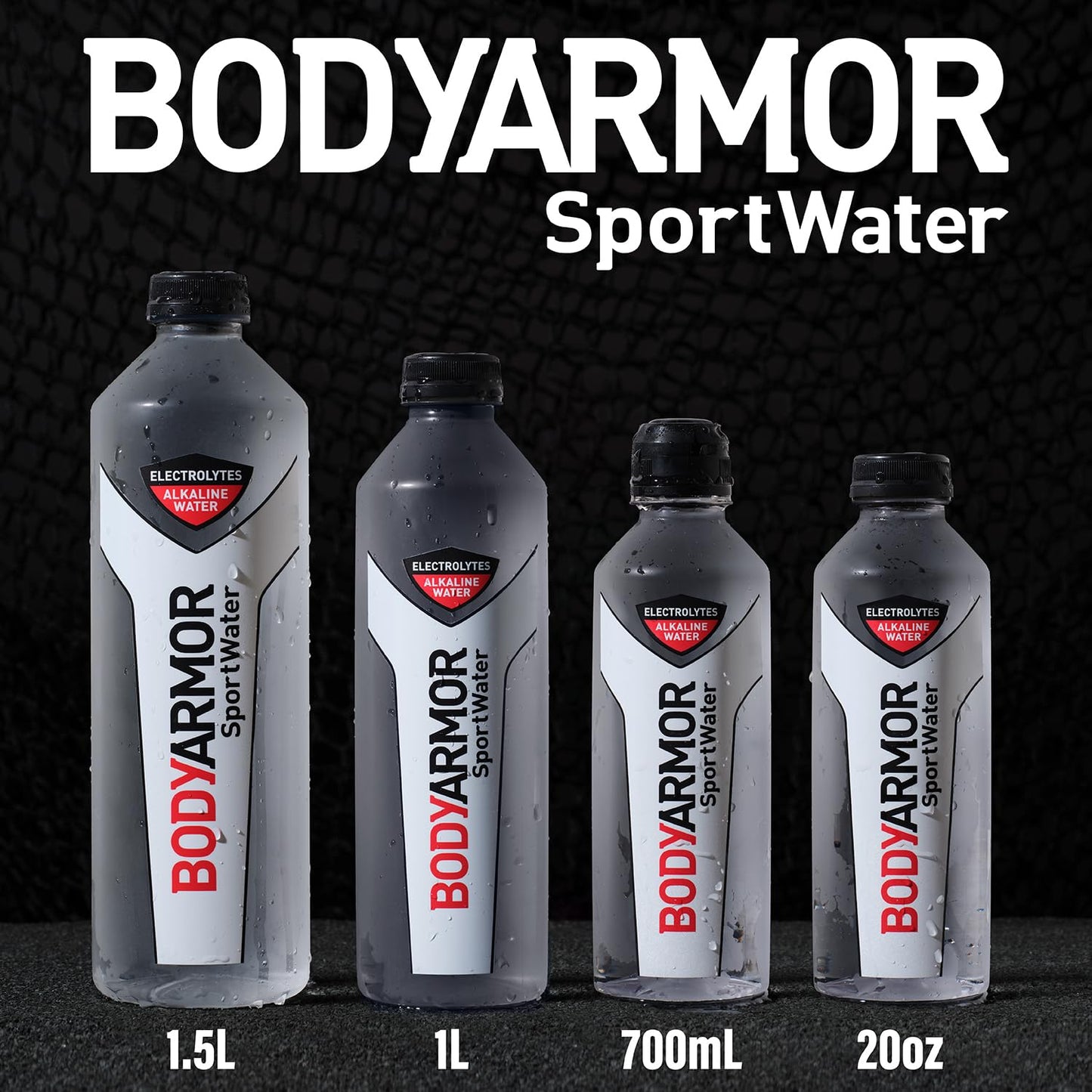 BODYARMOR SportWater Alkaline Water for Daily Wellness Routines, High pH 9+ Electrolyte Hydration, 1.5 Liter Pack of 12
