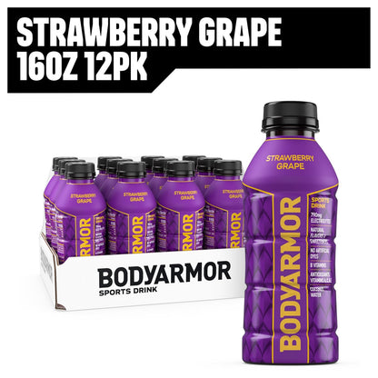BODYARMOR Strawberry Grape Sports Drink 12 Pack – Thoughtful Fitness Gift for Active Friends and Health-Conscious Family