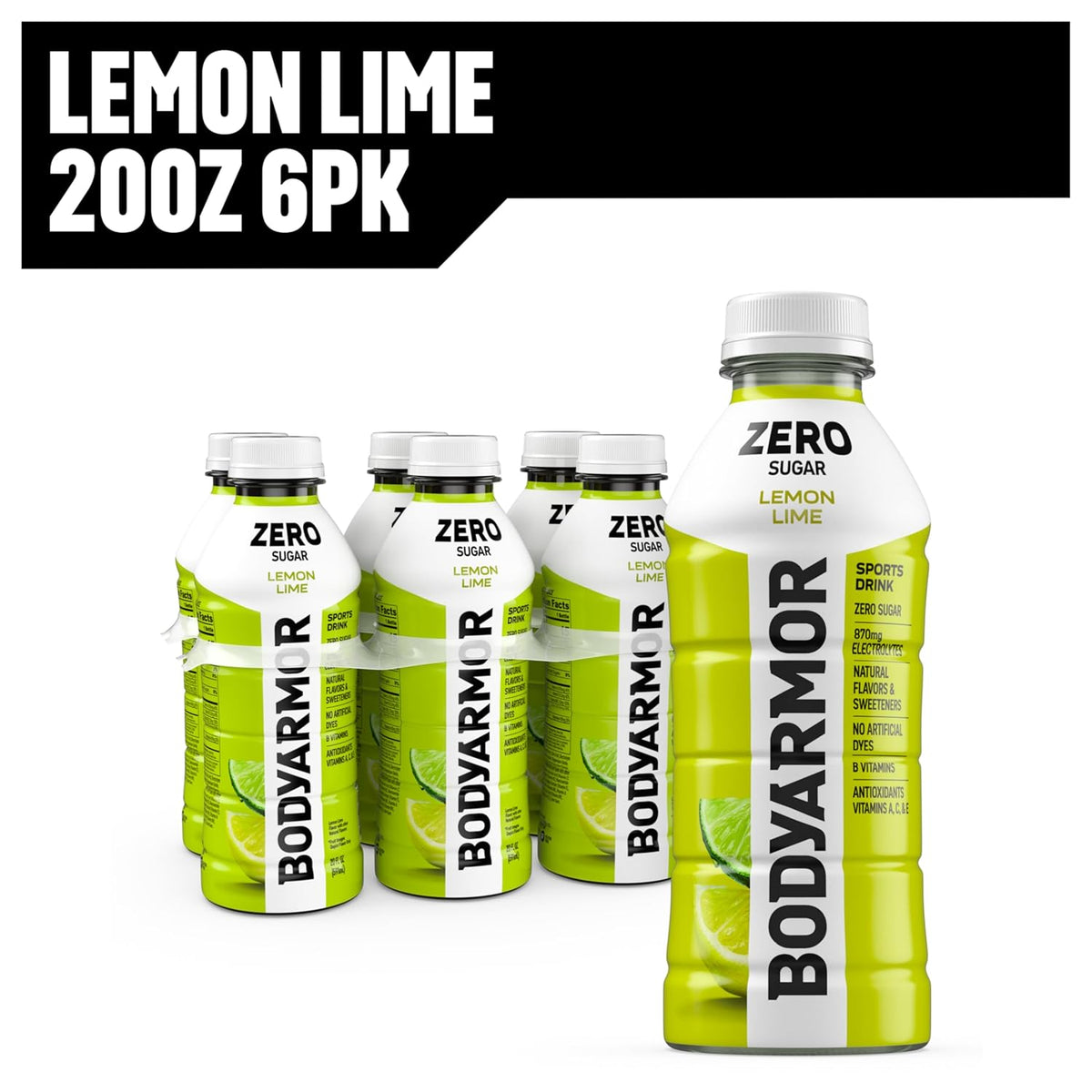 BODYARMOR ZERO Sugar Lemon Lime – Calming Sugar-Free Hydration for Mindful Daily Wellness Routines