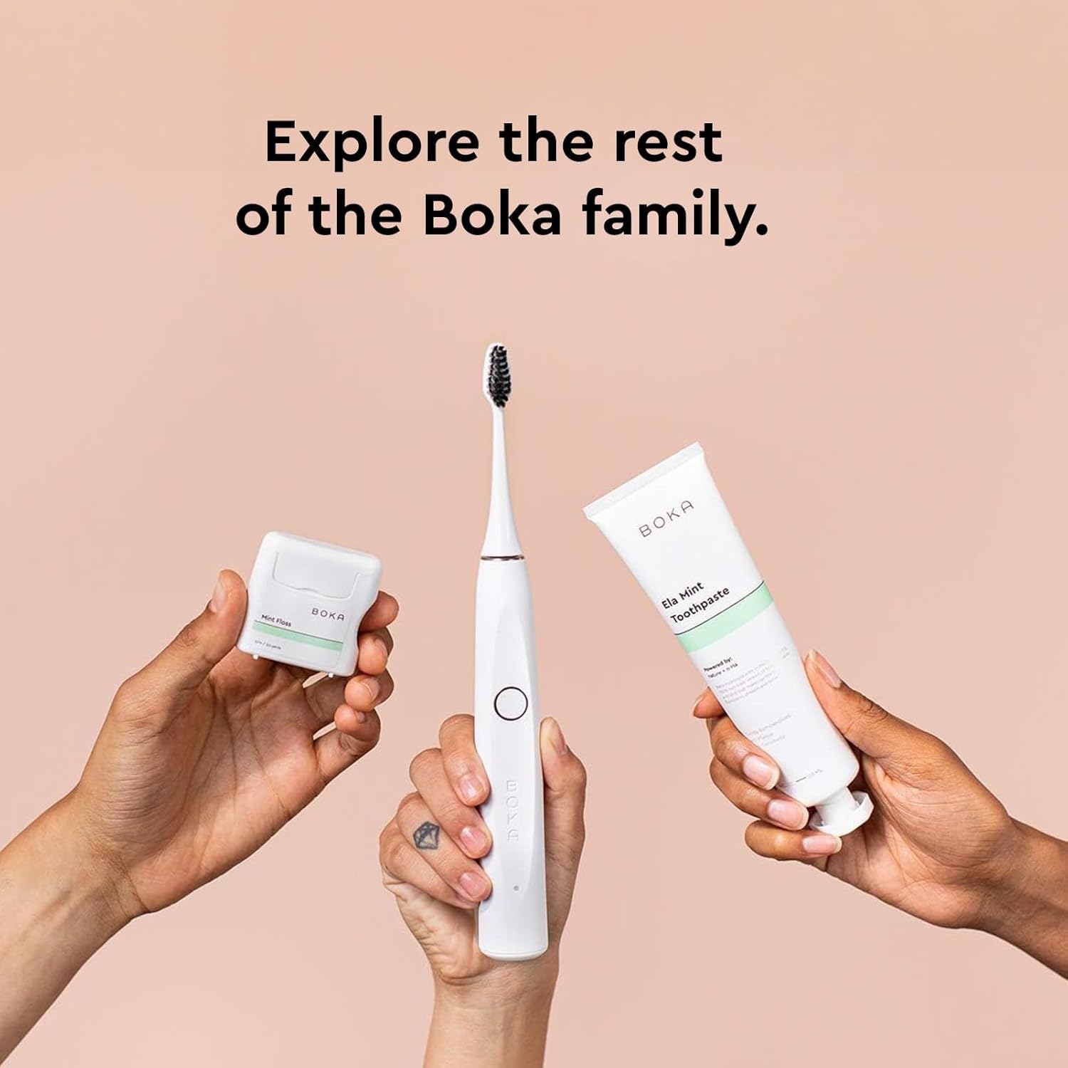 Boka Nano Hydroxyapatite Toothpaste in Neutral Ela Mint – Clean Design Fluoride Free Brushing for Minimalist Vanities