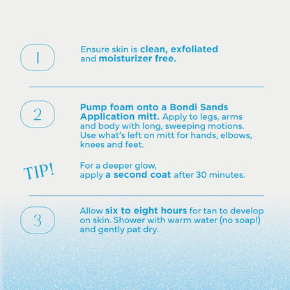 Bondi Sands Self Tanning Foam + Mitt | Hydrating Sunless Tan for Your Evening Skincare Ritual