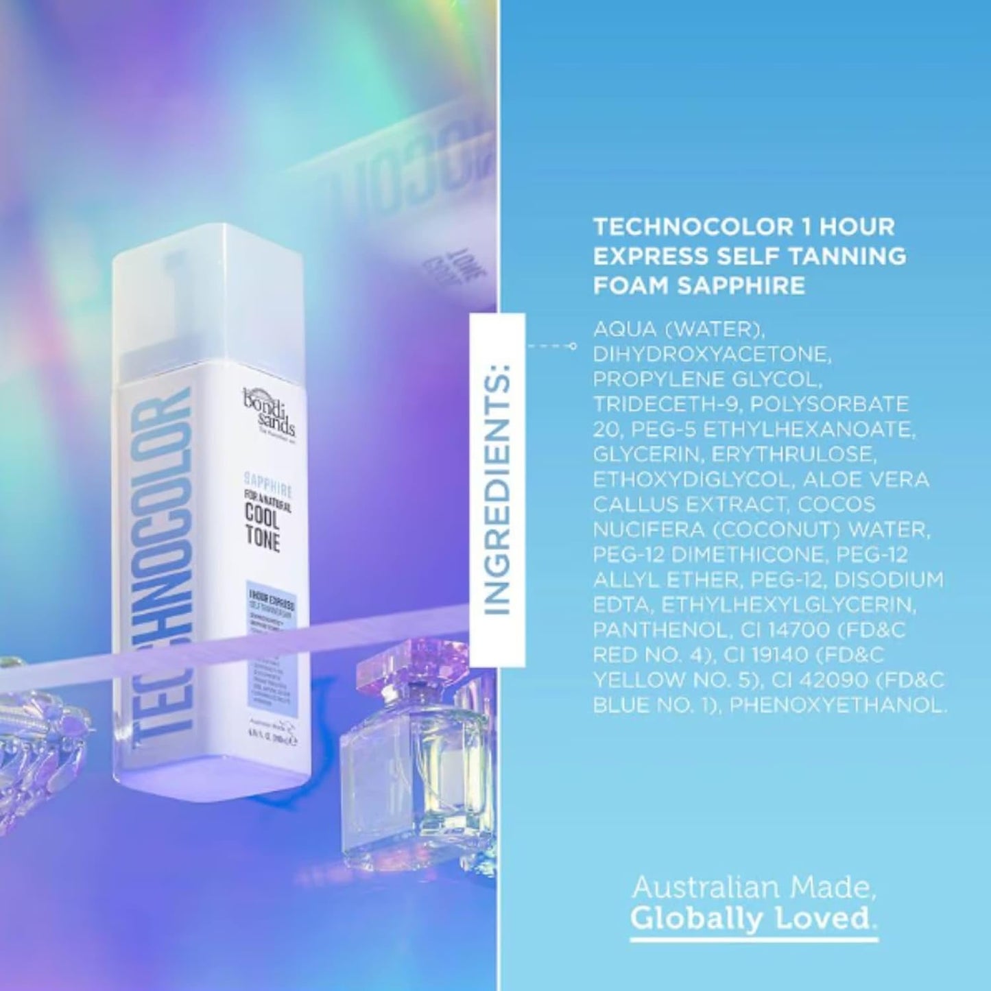 Bondi Sands Technocolor 1-Hour Express Self-Tanning Foam – Hydrating Evening Skincare Ritual for a Natural Glow