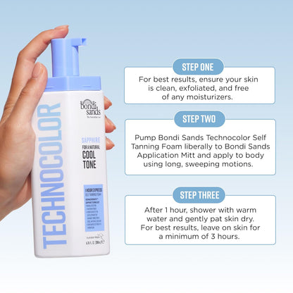 Bondi Sands Technocolor 1-Hour Express Self-Tanning Foam – Hydrating Evening Skincare Ritual for a Natural Glow