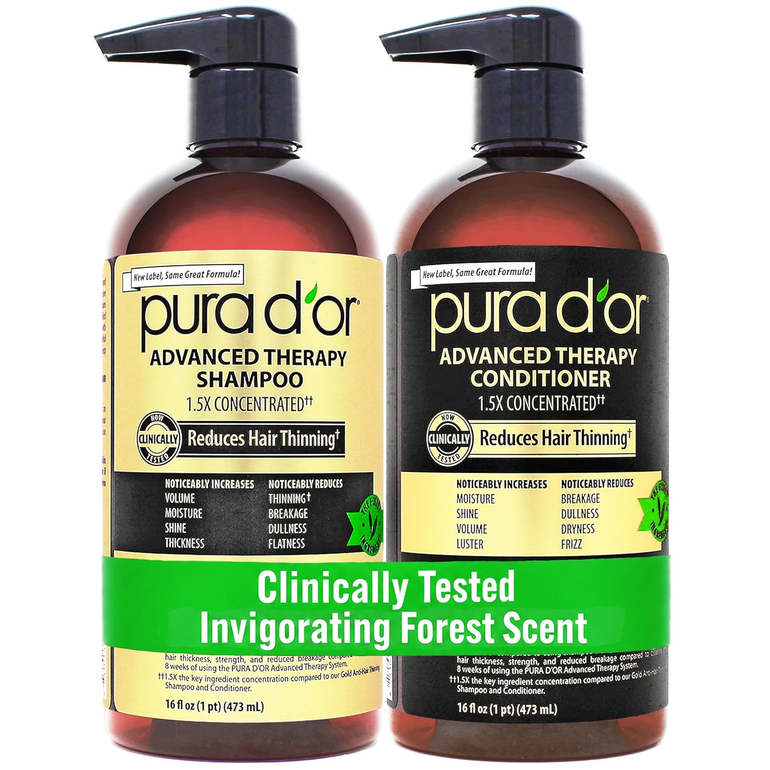botin-enriched shampoo paired with hair regrowth conditioner (16oz x2 set)