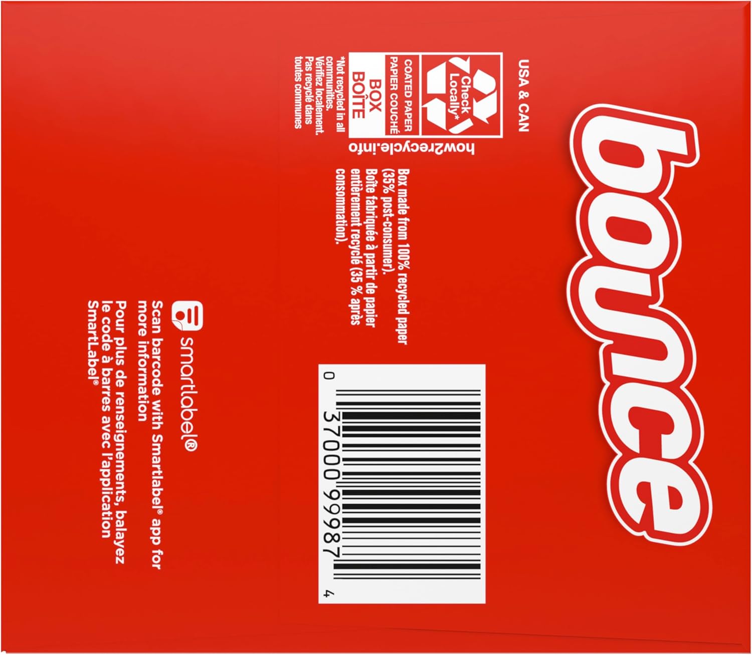 Bounce Fabric Softener Sheets – Anti-Wrinkle Dryer Sheets for Work Wardrobe and Home Office Laundry Routine