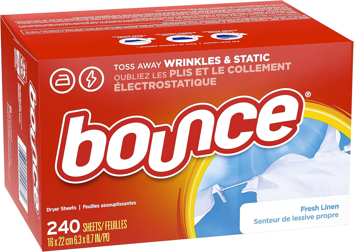 Bounce Fabric Softener Sheets – Anti-Wrinkle Dryer Sheets for Work Wardrobe and Home Office Laundry Routine