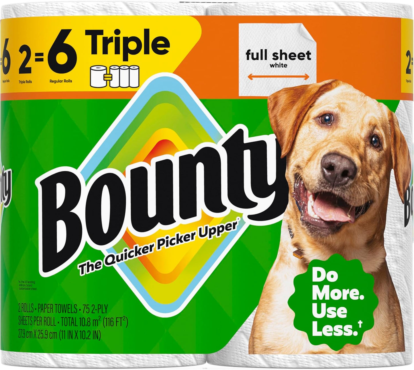 Bounty Full Sheet Paper Towels – Family Pack for Kids Mealtime Spills and Arts & Crafts Cleanup