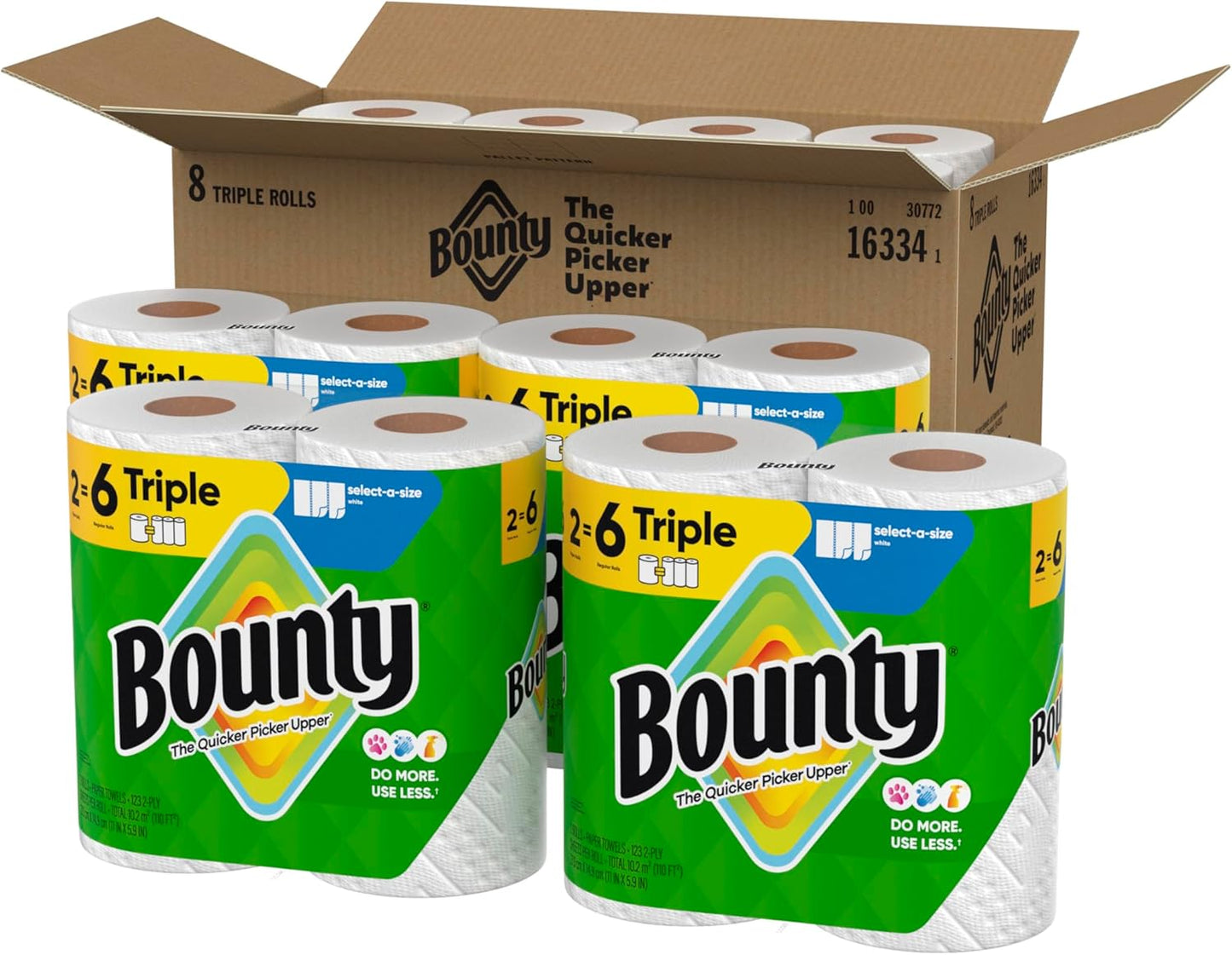 Bounty Select-A-Size Paper Towels for Family Mealtimes, Safe and Easy Spill Cleanup Around the Dining Table