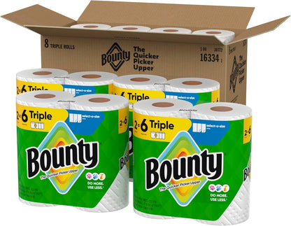 Bounty Select-A-Size Paper Towels for Home Office Lunch Breaks, Quick Desk and Counter Cleanup During Busy Workdays