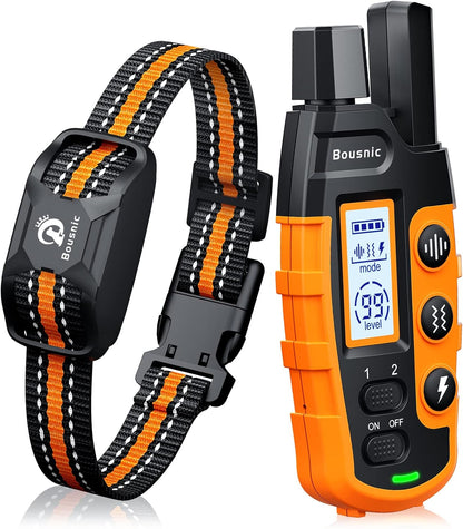 Bousnic Waterproof Dog Training e Collar - Gift for Hunters Campers and Outdoor Dog Lovers