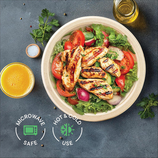 bpi-certified 100% compostable, breaks down in 90 days at commercial facilities