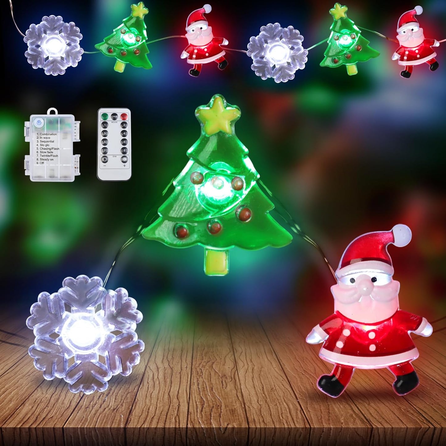 [BRAND] Battery-Operated Holiday Lights 10FT with Remote & Timer – Thoughtful Christmas Present for Mom, Hostess, and Coworkers