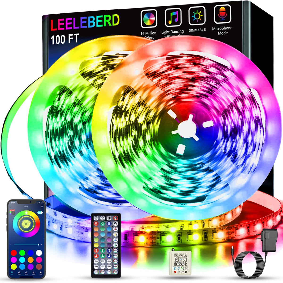 [Brand] Bluetooth LED Strip – Ambient Backlighting for Headboard, TV and Window Frames, 64 Scene Modes