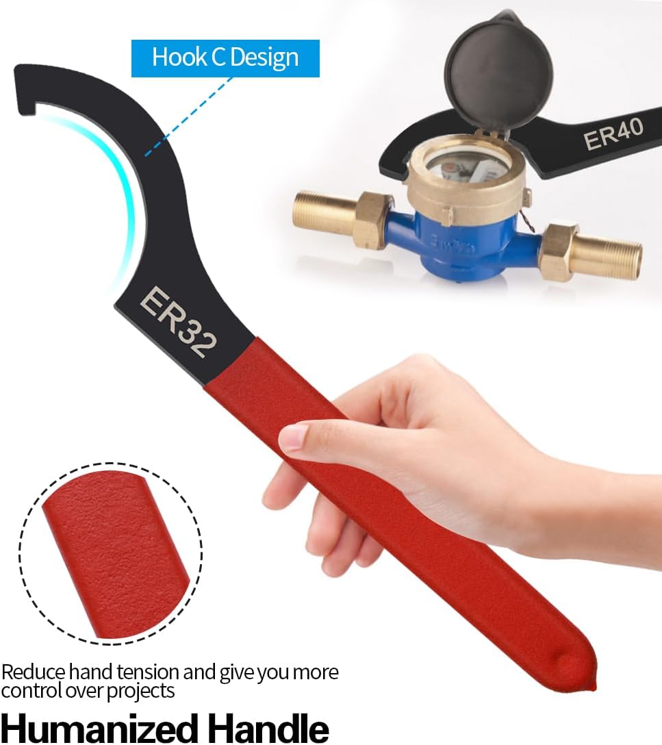 [Brand] C-Shape Shock Spanner Hook Wrench Kit – High-Speed Steel Grip to Prevent Stripped Fasteners