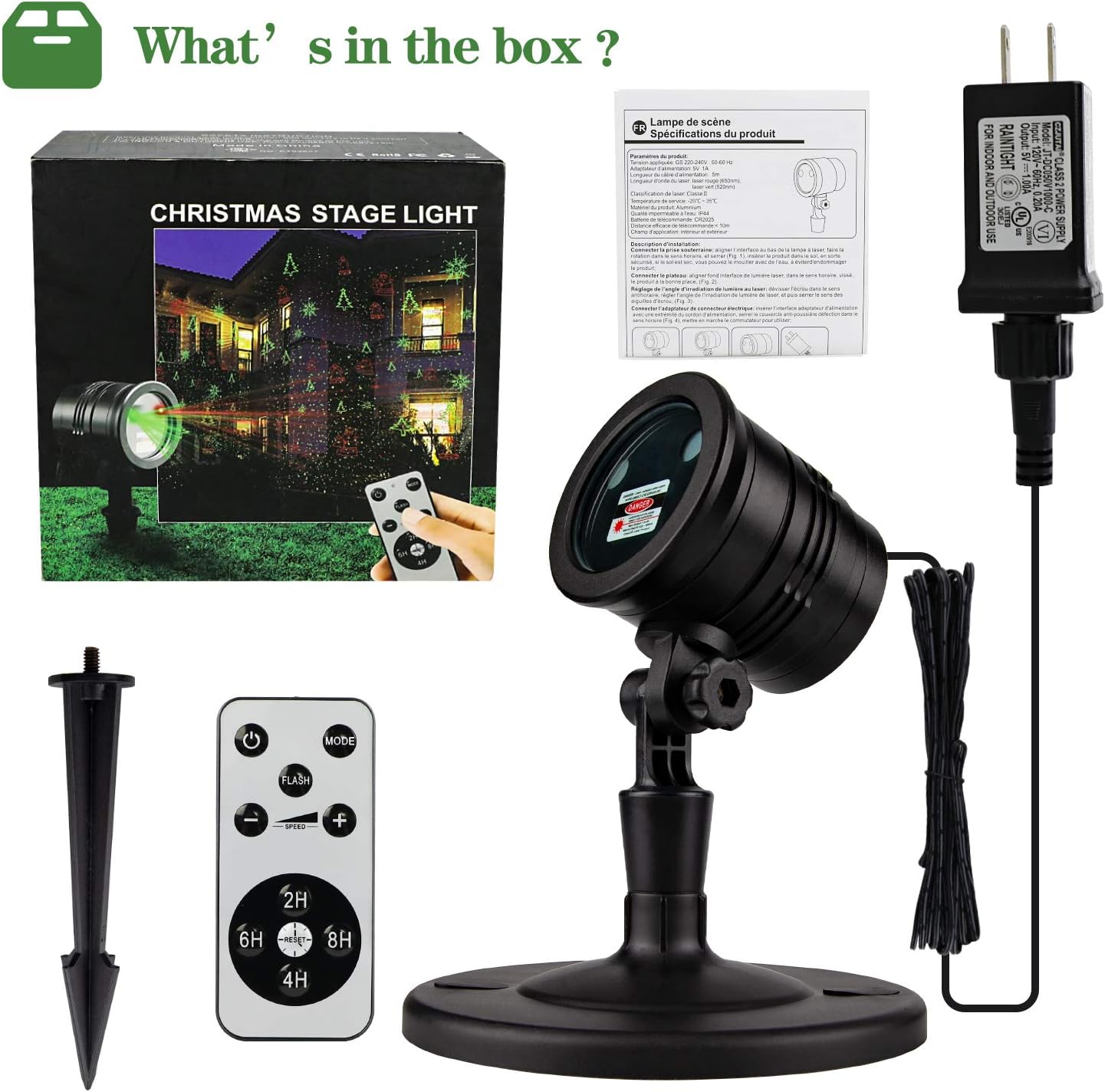 [Brand] Christmas Laser Lights – Weatherproof Landscape Spotlight for Backyard & Campsite