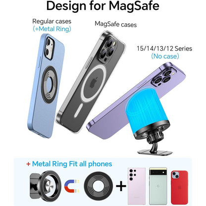 [Brand] MagSafe Car Mount - Hands-Free GPS Navigation Phone Holder for Daily Commuters, 360° Swivel Portrait Landscape