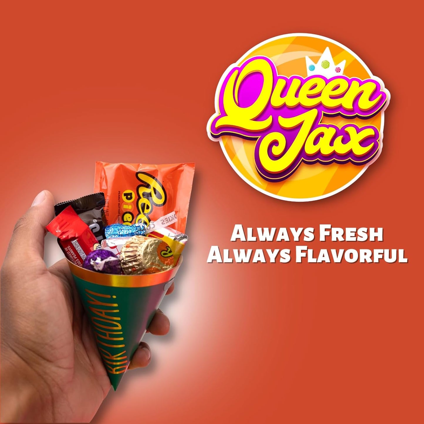 brand-marked queen jax packaging recognizable to repeat bulk candy buyers