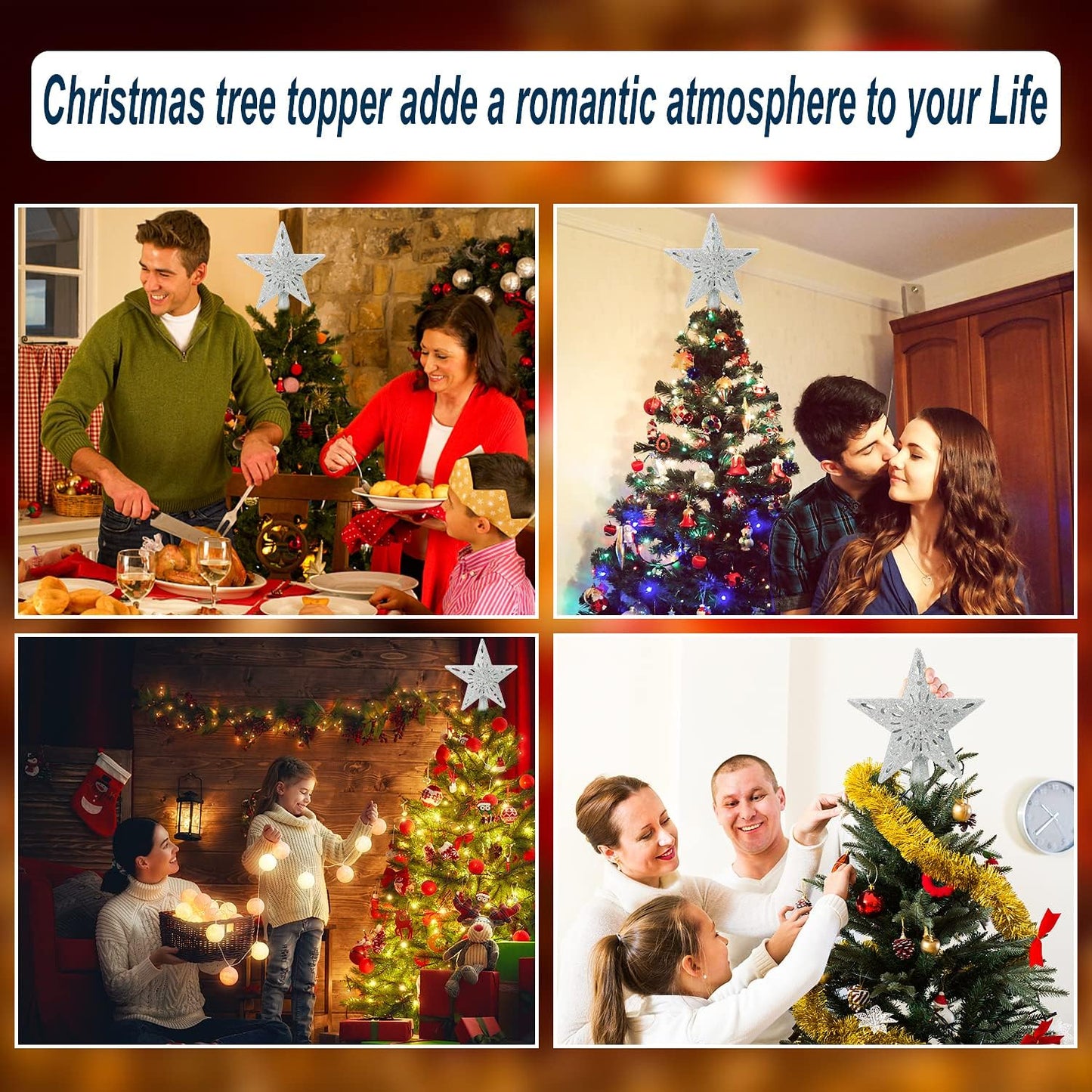 [Brand Name] Star Tree Topper with Light Show – Thoughtful Christmas Gift for Her, Housewarming Present with Built-In LED Projector