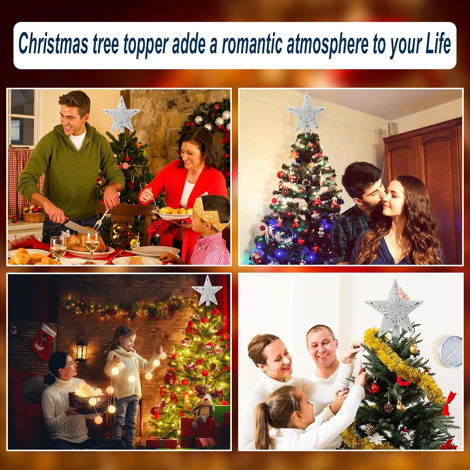 [Brand Name] Star Tree Topper with Light Show – Thoughtful Christmas Gift for Her, Housewarming Present with Built-In LED Projector