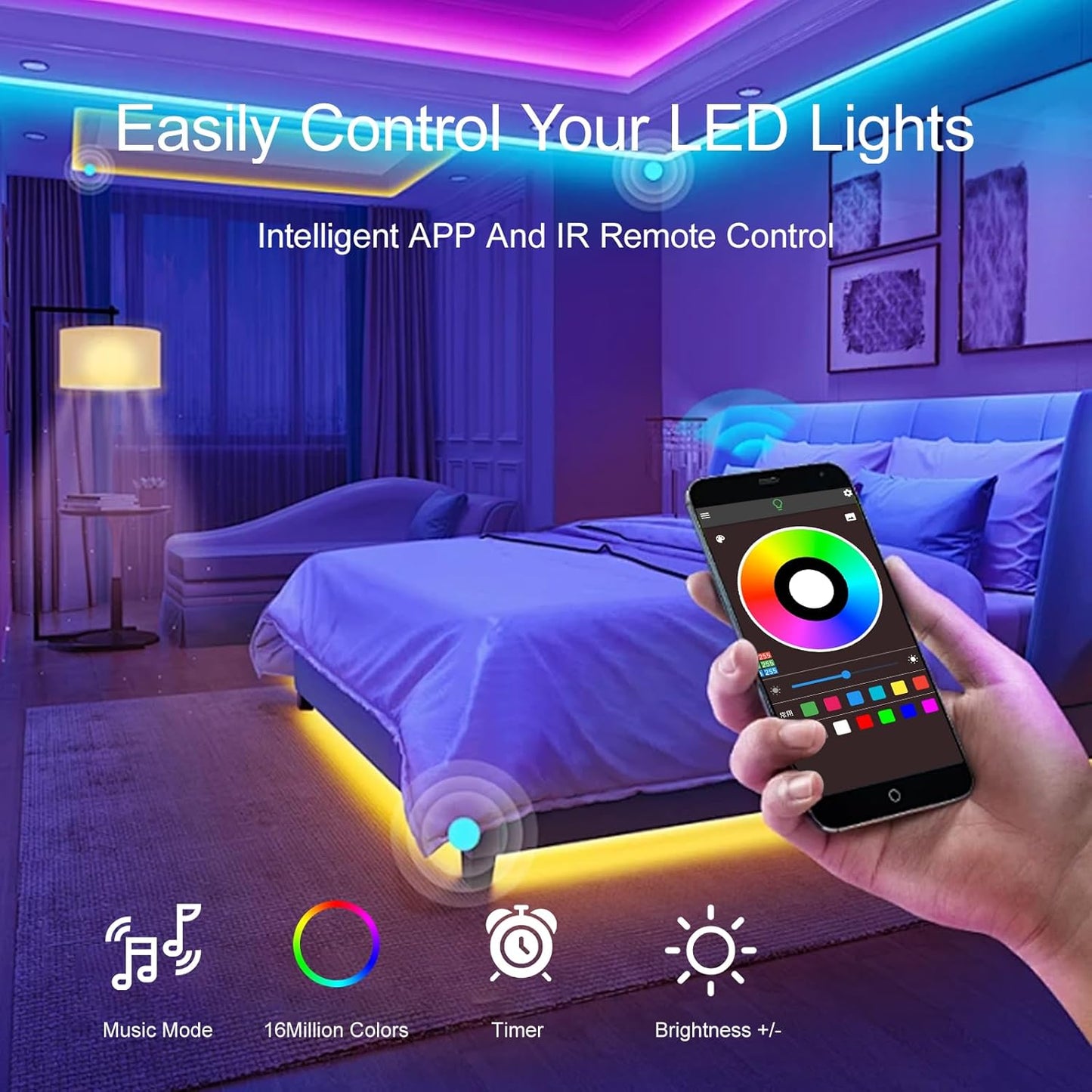 [Brand] RGB LED Strip Lights – Background Ambient Lighting for Home Office and Study Desk Setup