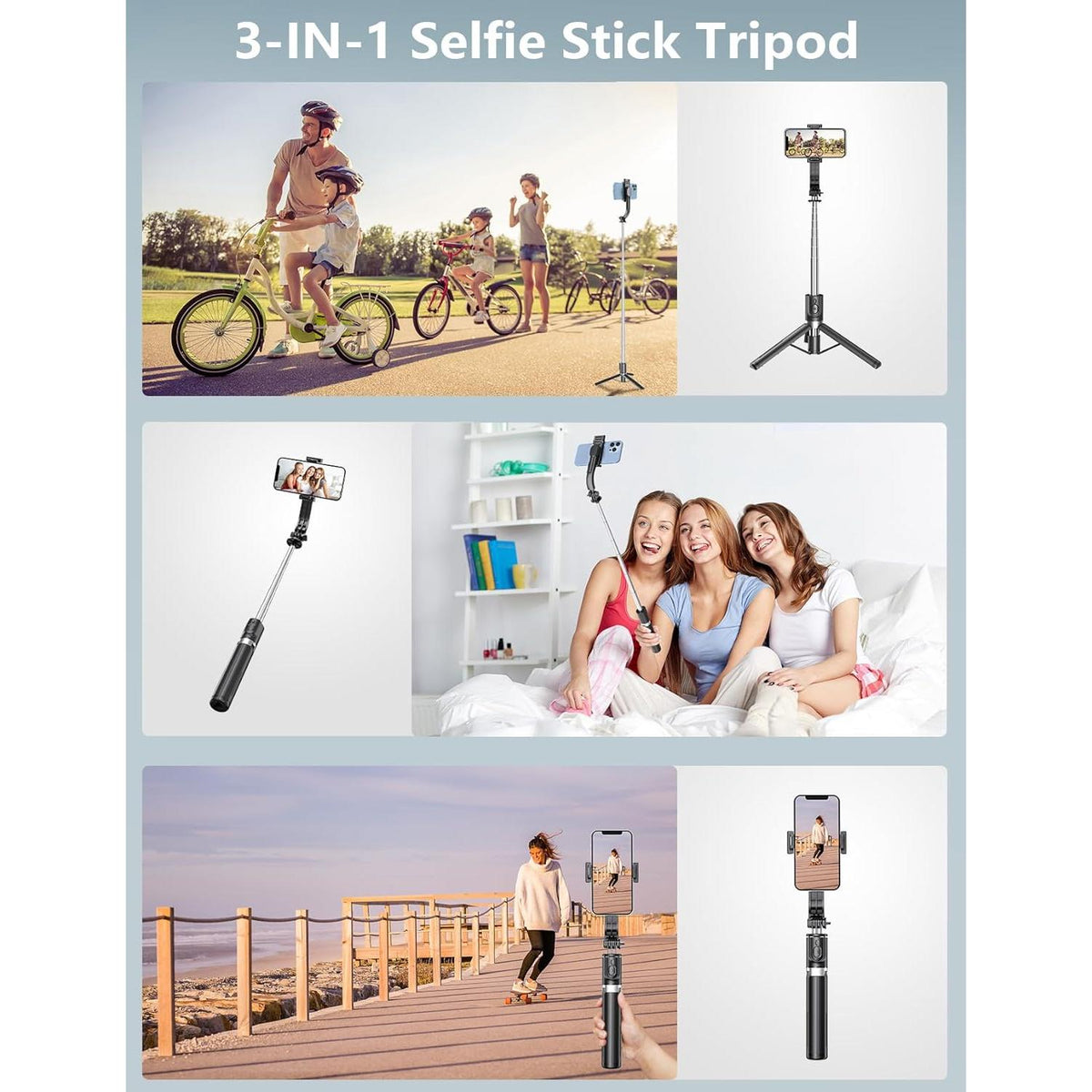 [Brand] Travel Selfie Stick Tripod with Wireless Remote – Anniversary and Valentine's Day Gift for Couples Who Vlog