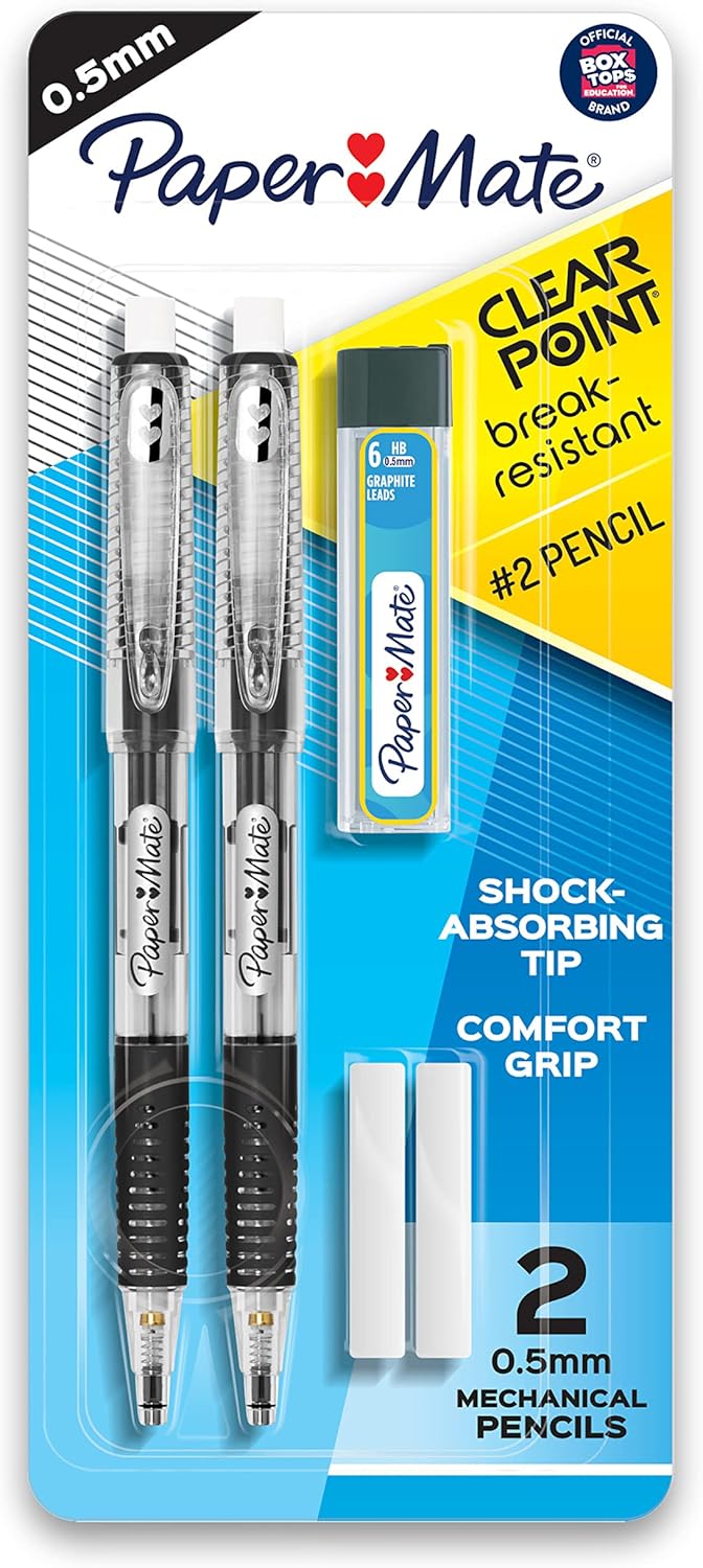 break-resistant spring-loaded lead tip that absorbs shock on impact