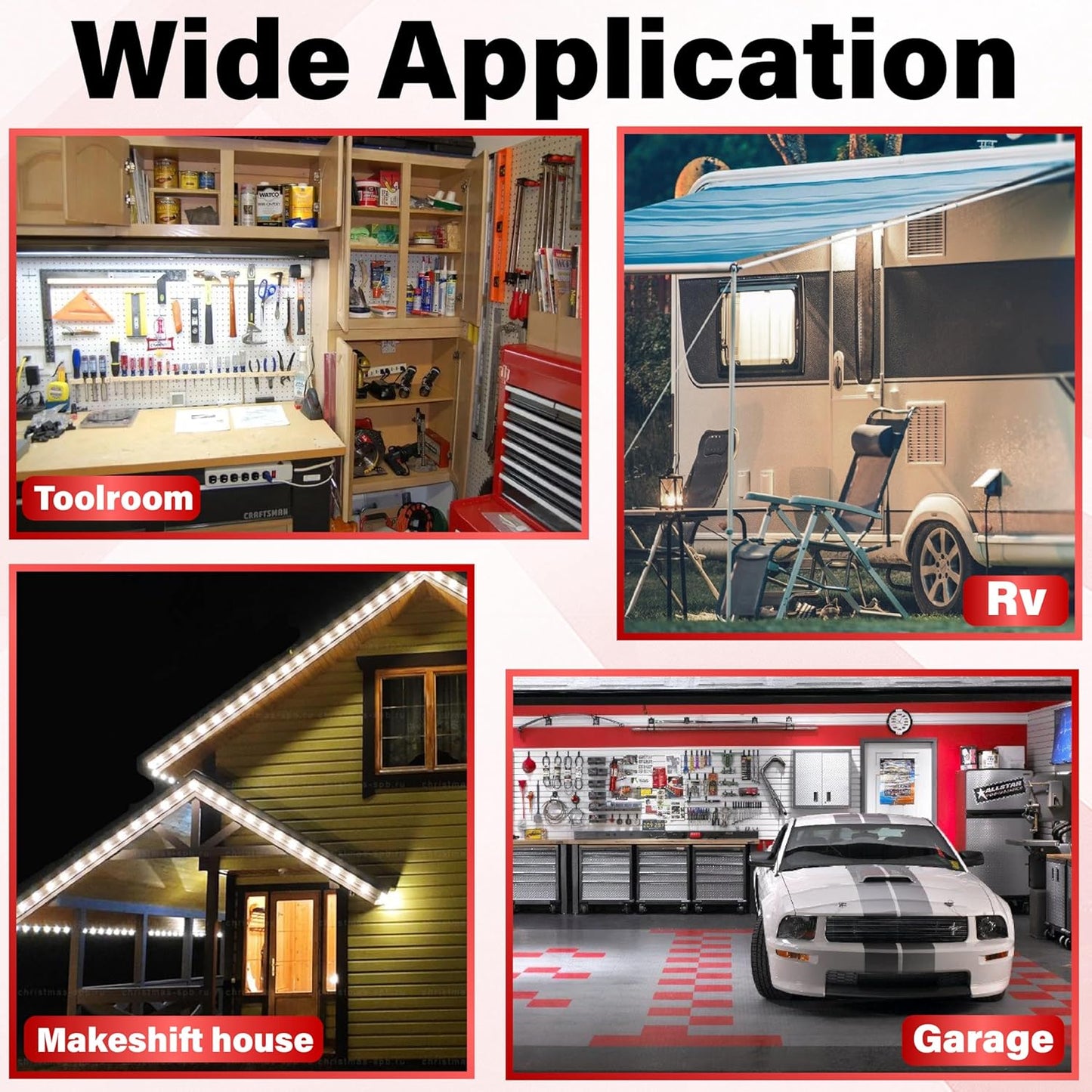 Bright Way Cuttable LED Strip Kit – 12V Lighting for Camper Trailers, Marine Cabins, and Off-Grid Adventures