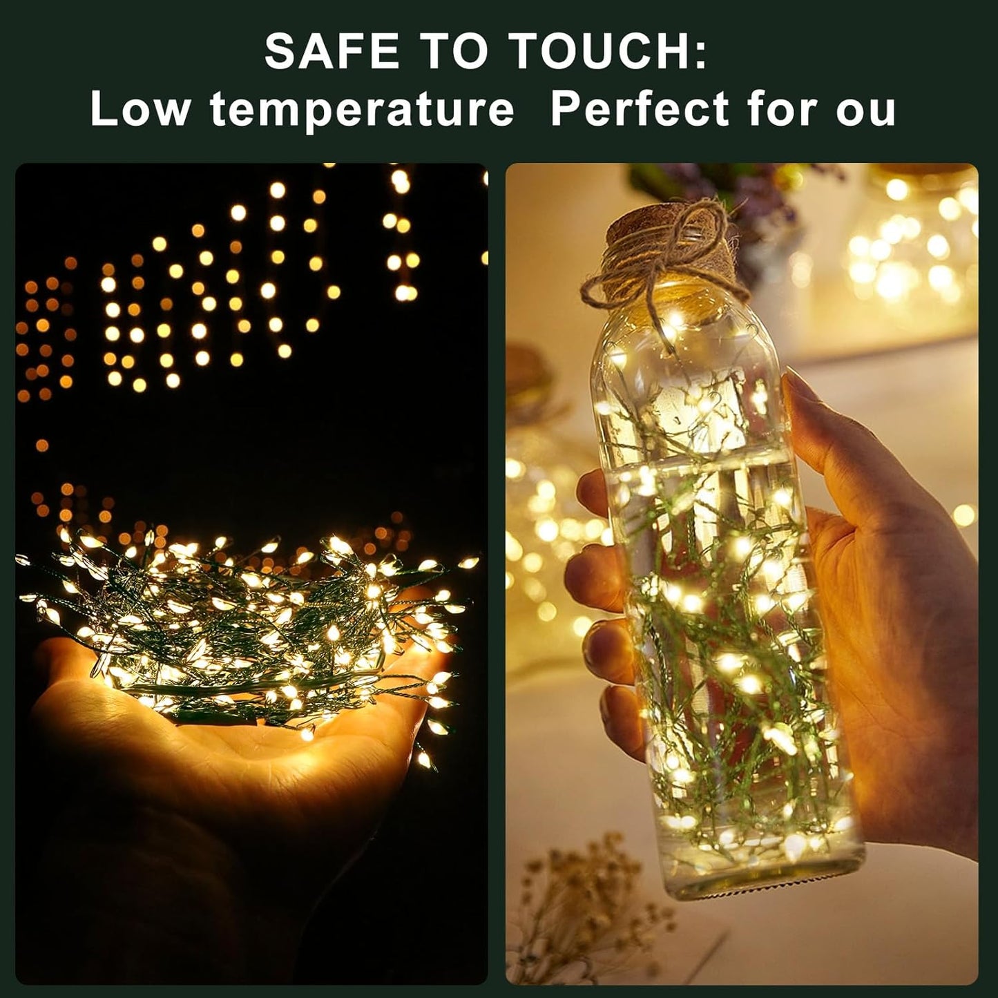 BrightGlow Kids Night Light String – Safe Nursery and Playroom Decor, Cool Touch Battery LED 10FT