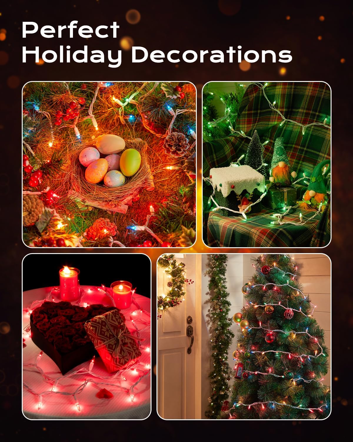 Brightown Christmas Lights – Thoughtful Housewarming Gift for Her, 25ft Warm White Mini String Lights for Cozy Spaces