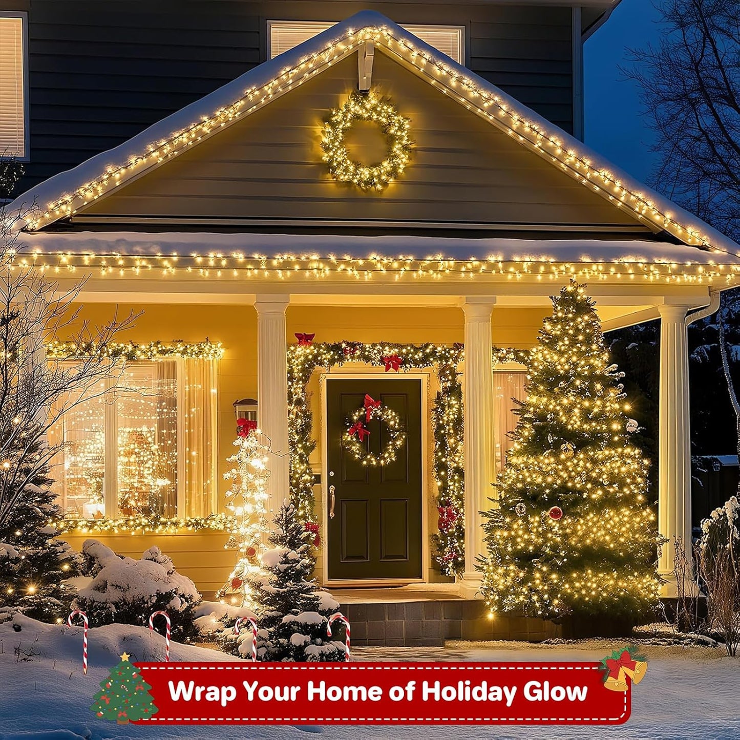 Brightown Flameless String Lights – Smoke-Free Candle Replacement with 6h Auto Timer