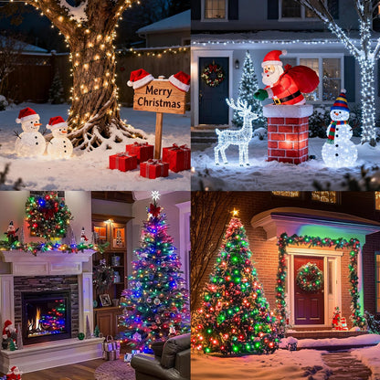 Brightown Multicolor LED String Lights 98.4ft – Cozy Living Room Aesthetic with 24 Colors, Dimmable Mood Lighting for Home