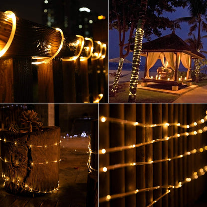 Brightown Solar Rope Lights – Cozy Warm White Indoor & Outdoor Decor for Living Room, Bedroom & Reading Nook