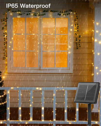 Brightown Solar String Lights – Cool-to-Touch Flameless LED Lights Safe Around Kids, Pets and Dry Christmas Trees