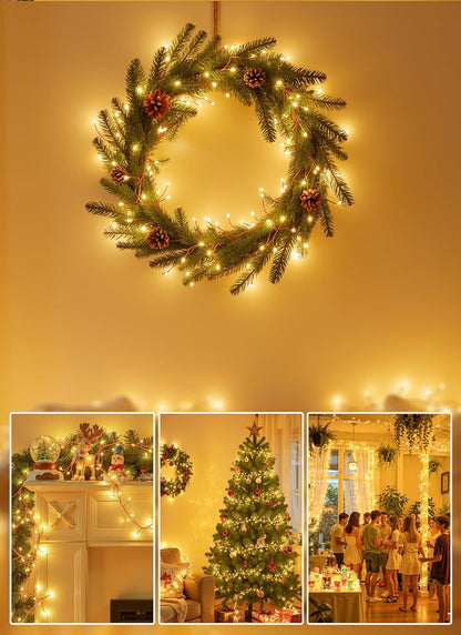 Brightown Waterproof Fairy Lights for Patio and Garden – 10ft IP44 Battery Operated 120 LED String Lights for Outdoor Ambiance