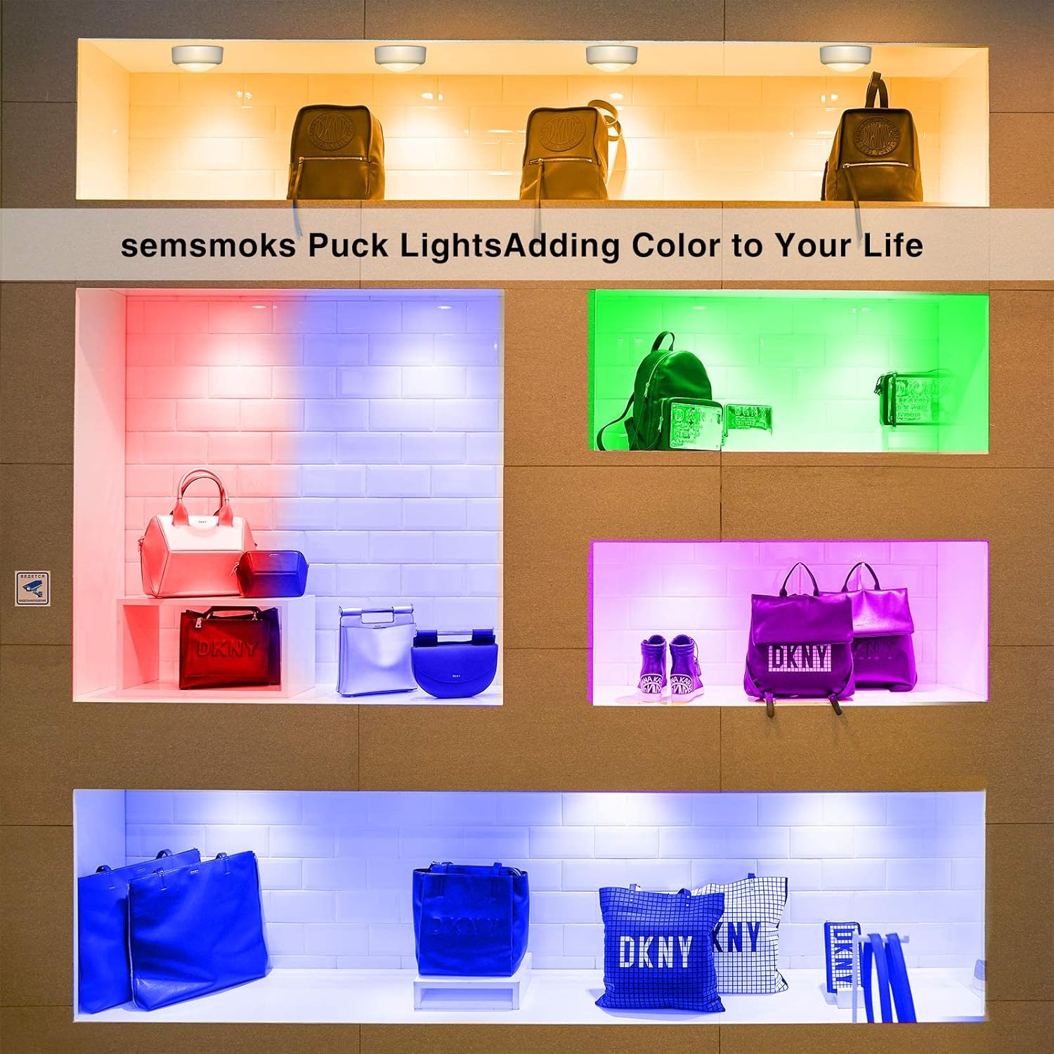 Brilliant Evolution Flameless Puck Lights, Battery Operated LED Night Light Safe for Kids Pets and Bedroom Sleep