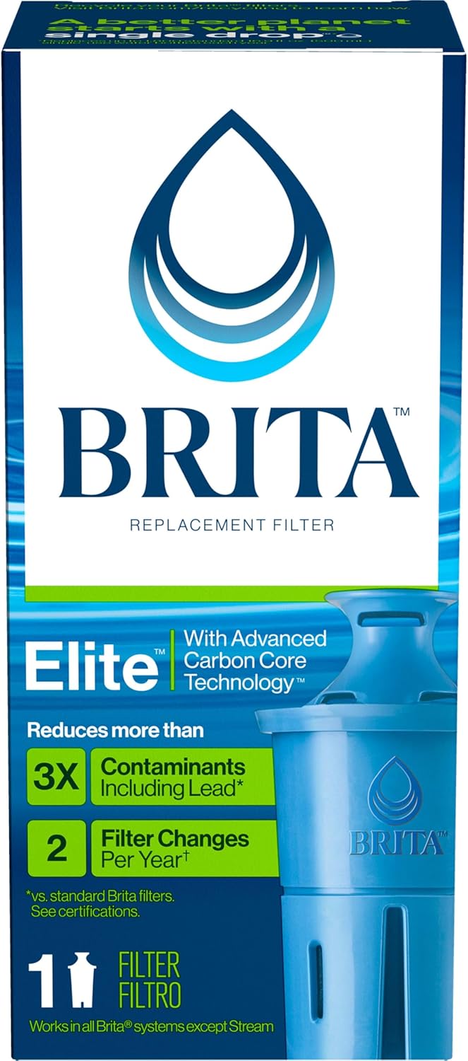 Brita Elite Water Filter – Lead-Safe Drinking Water for Older Homes with Aging Plumbing, NSF Certified 99% Lead Removal