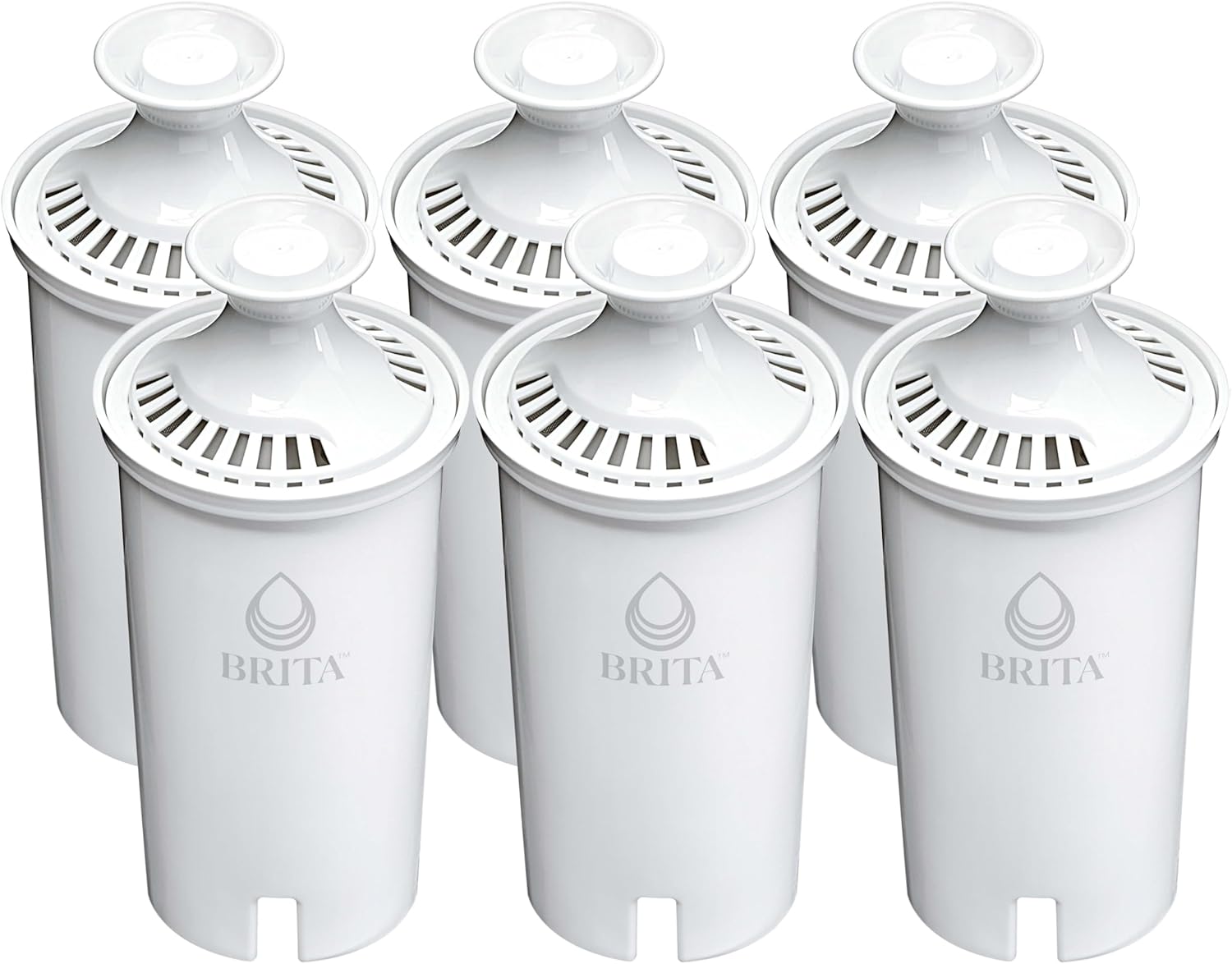 Brita Standard Water Filter 6-Pack – Reusable Pitcher Filters That Replace Up to 1,800 Plastic Bottles a Year
