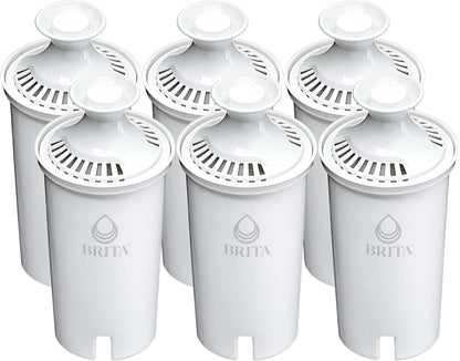 Brita Standard Water Filter 6-Pack – Reusable Pitcher Filters That Replace Up to 1,800 Plastic Bottles a Year