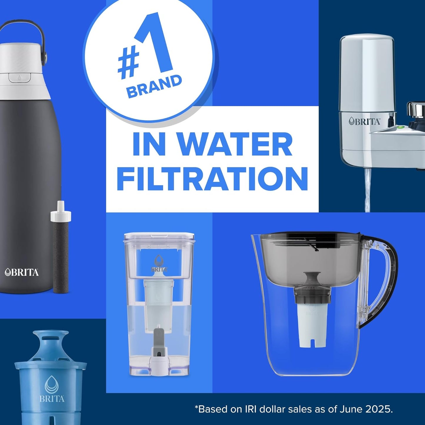 Brita Standard Water Filter 6-Pack – Reusable Pitcher Filters That Replace Up to 1,800 Plastic Bottles a Year