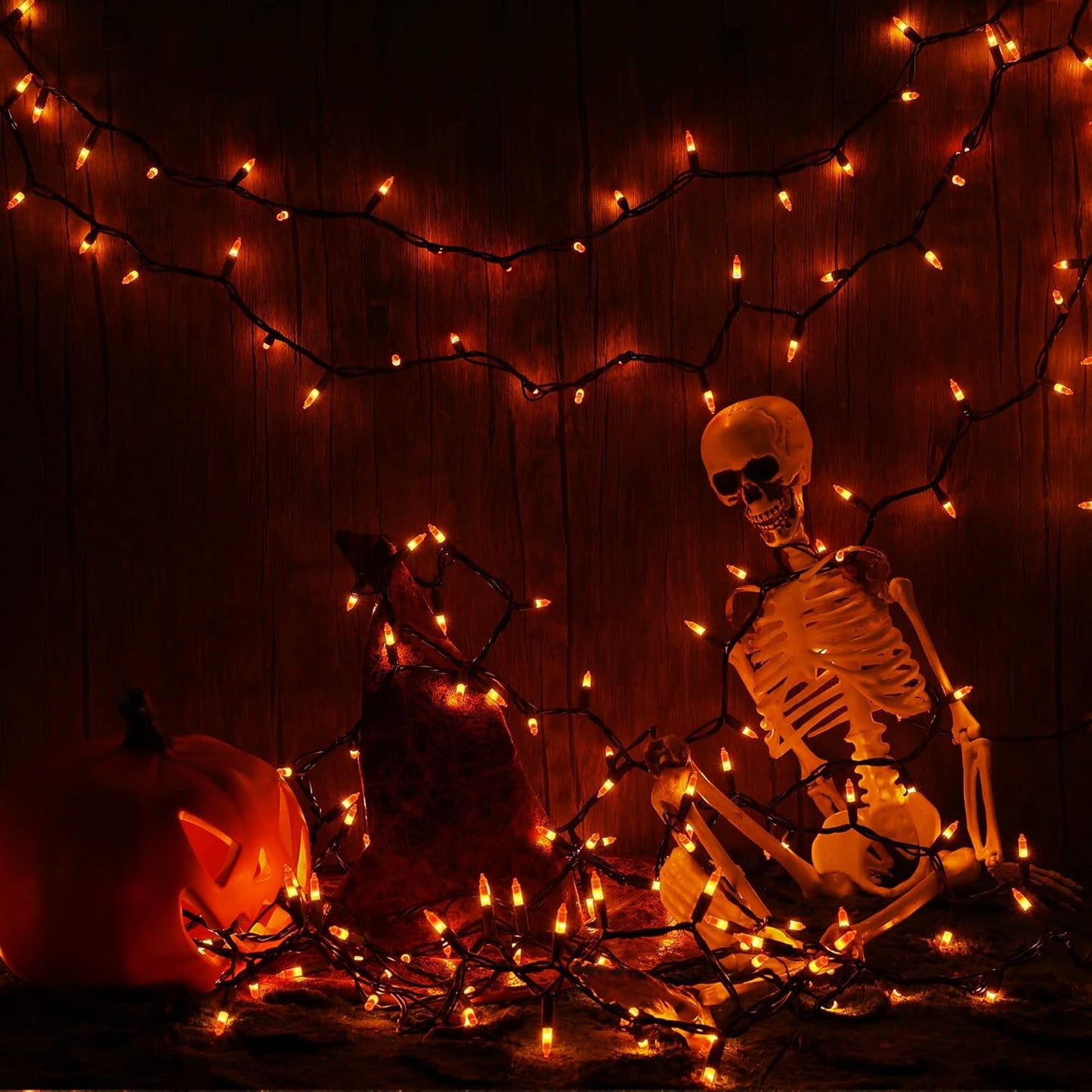 Brizled Candy Corn String Lights – Cozy Bedroom Decor Accent, Orange and Yellow Indoor Ambiance