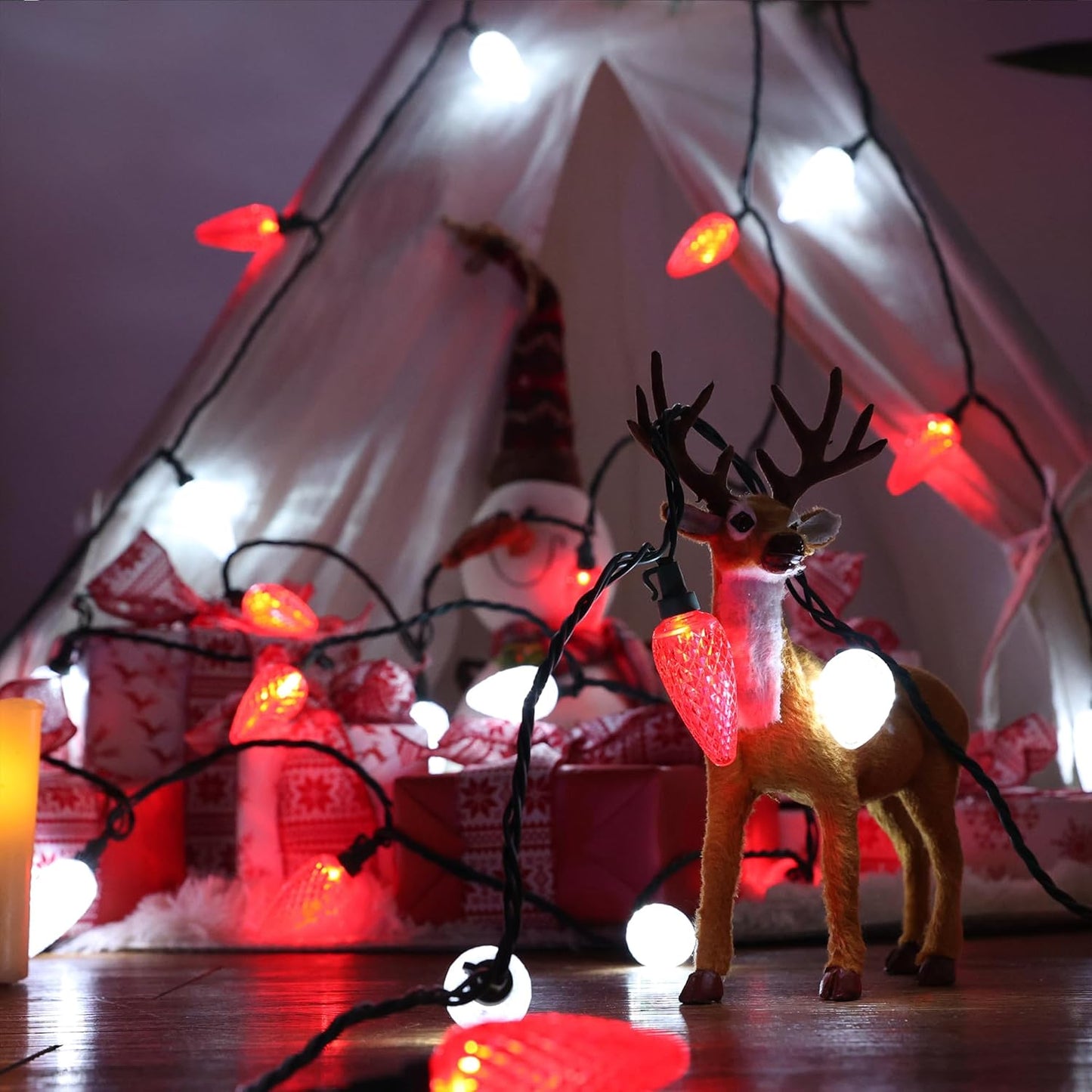 Brizled Cool-to-Touch C9 LED Lights for Kids Bedroom and Nursery, 66FT Safe Holiday String