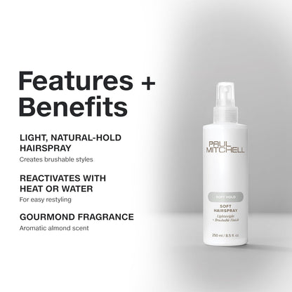 brushable, flake-free finish suitable for all hair types