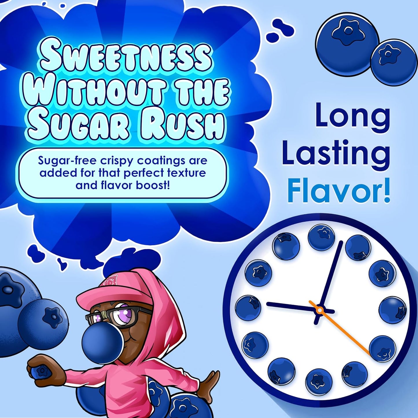 Bubblegum Kids Sugar Free Gum – Lunchbox-Safe Chewing Gum for Children, 55-Piece Parent-Approved Pack