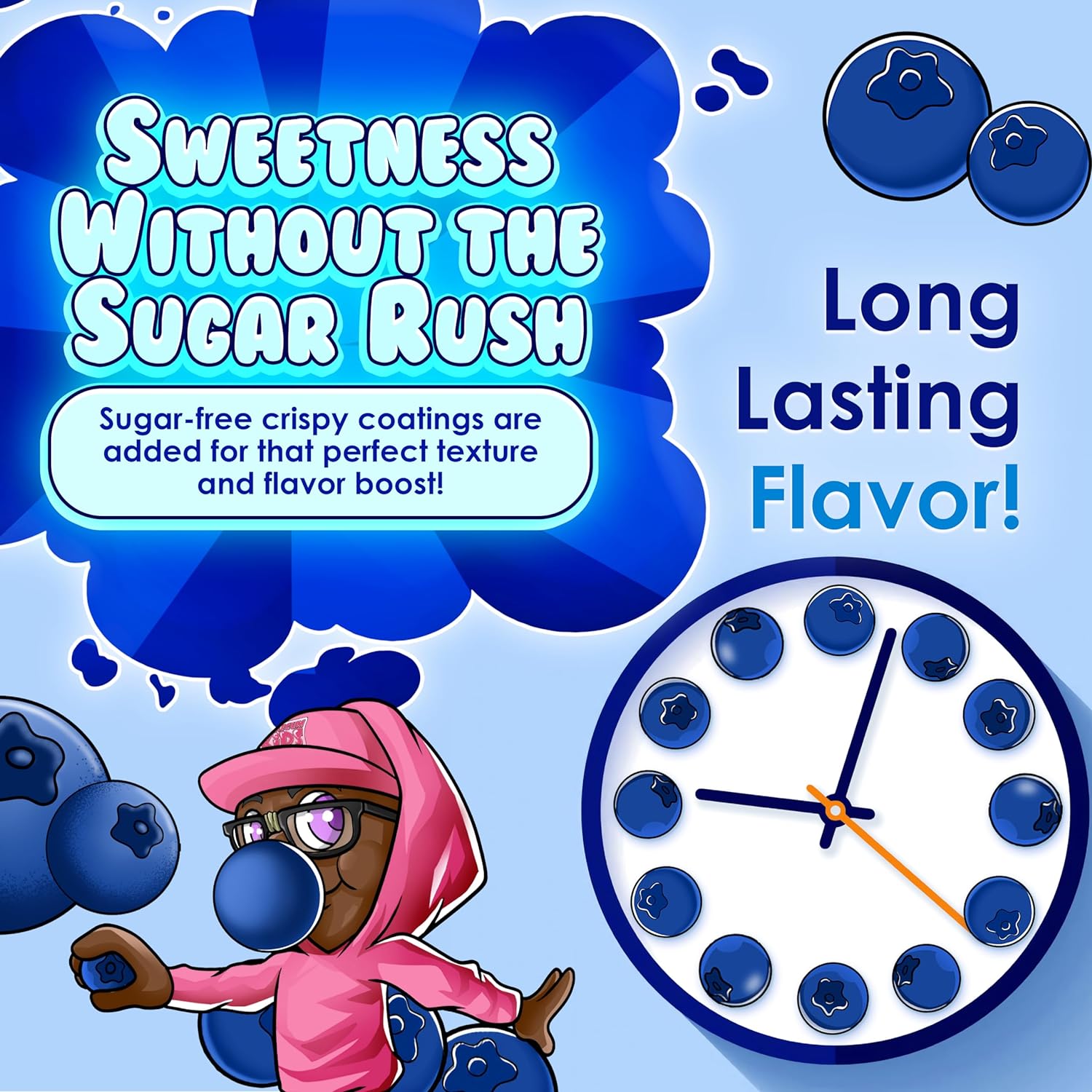 Bubblegum Kids Sugar Free Gum – Lunchbox-Safe Chewing Gum for Children, 55-Piece Parent-Approved Pack
