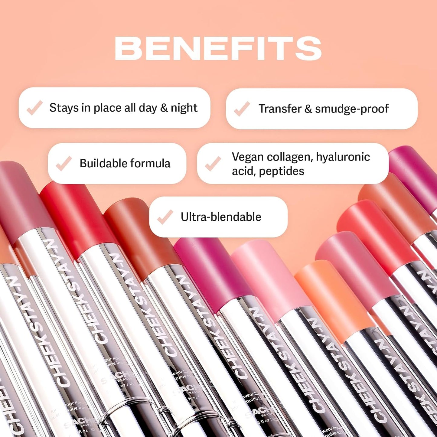 buildable, high-pigment cheek stain delivering a dewy finish