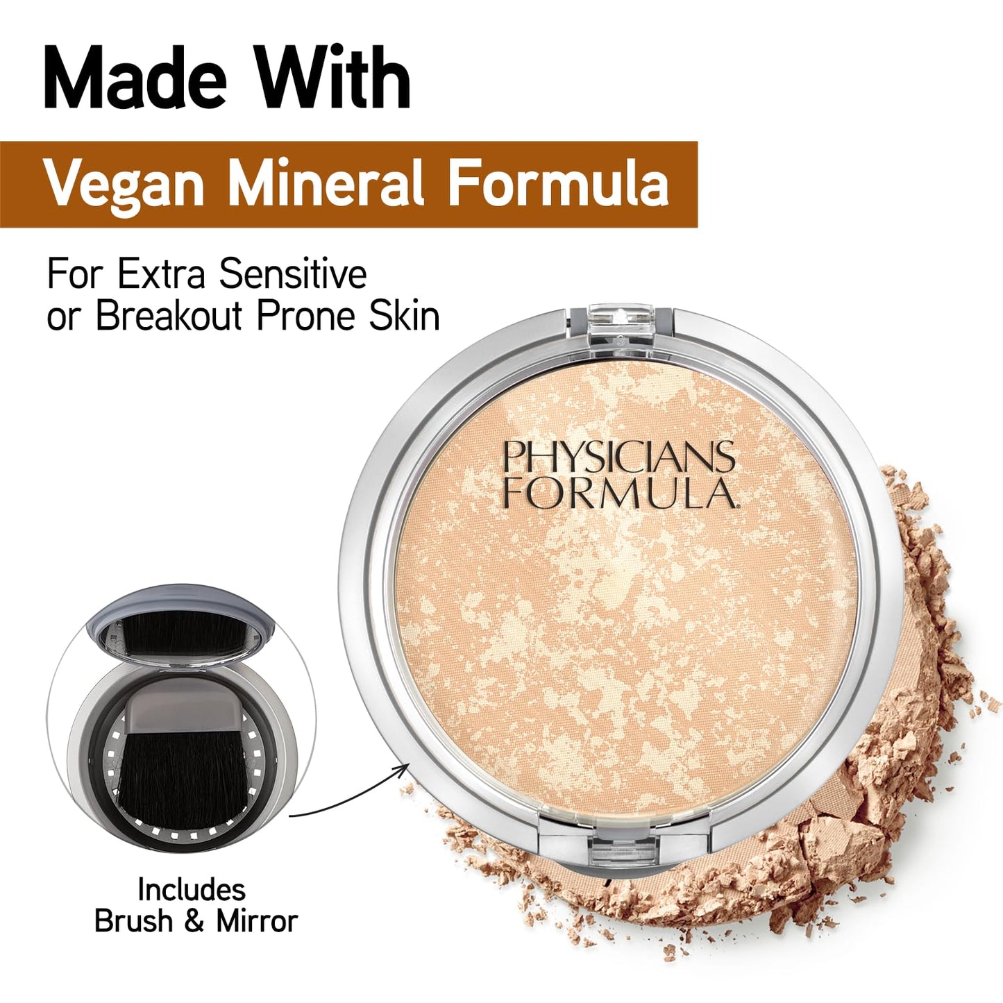 built-in mirror and applicator brush integrated into the jar