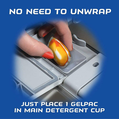 built-in pre-soakers combined with powerful cleaners to break down dried-on food