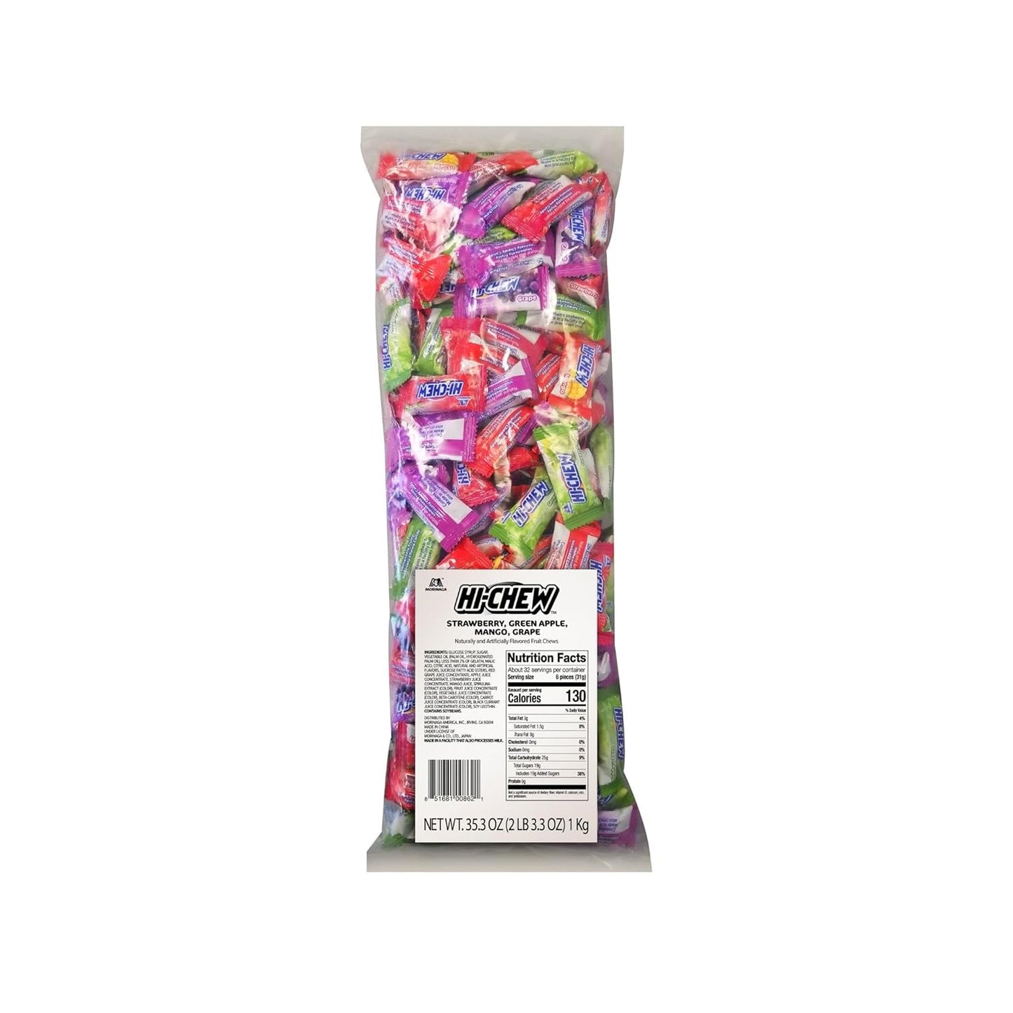 bulk 2lb bag containing 185+ individually wrapped candy sticks