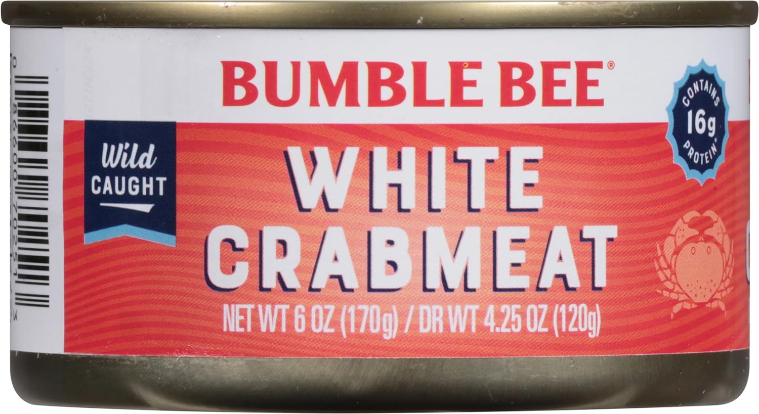 Bumble Bee White Flake Crab Meat – Mild, Family-Friendly Seafood for Kid-Approved Dinners and Lunches